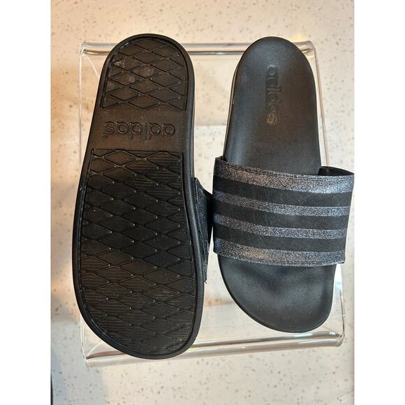 Adidas adilette NWT Sparkly Slides Women's Size 6 Sandals - Picture 3 of 6